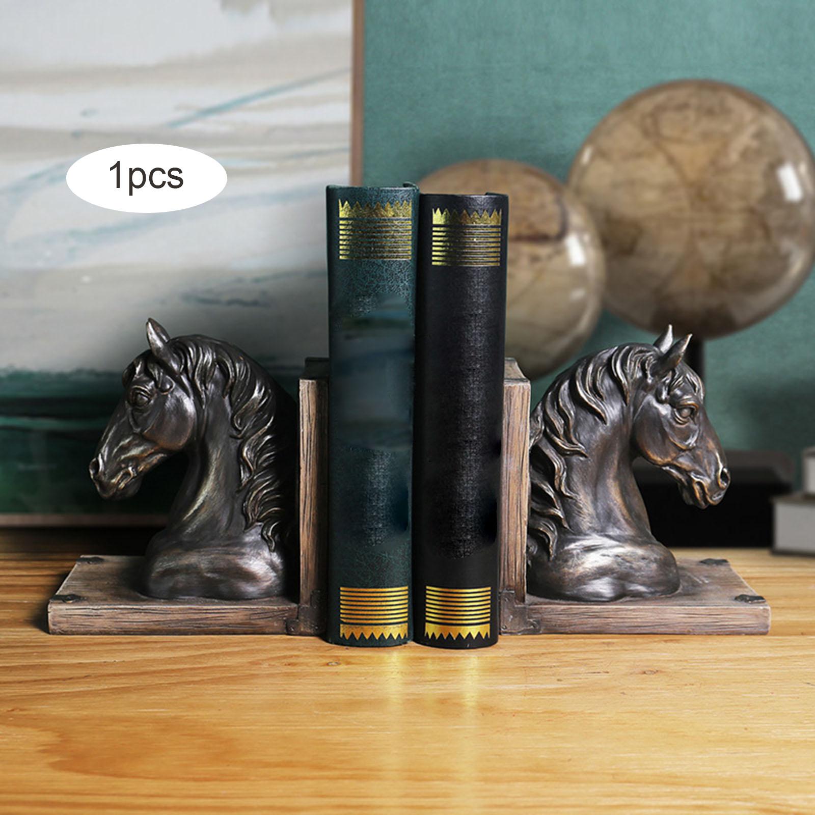 Retro Horse Head Statue Book Stopper - Image 2