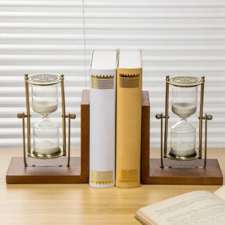 Retro Hourglass Wood Book Standing