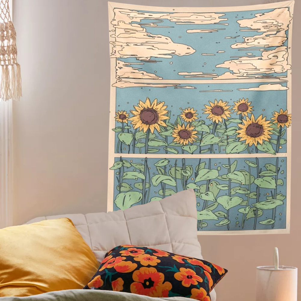 Flower Retro 70s Hippie Tapestry Wall Hanging - Image 5