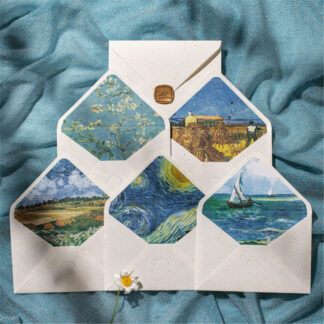 1PC Retro Oil Paintings Series Envelopes