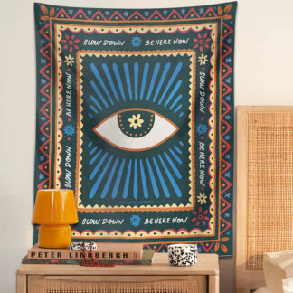 Retro Psychedelic Eye Tapestry Wall Hanging