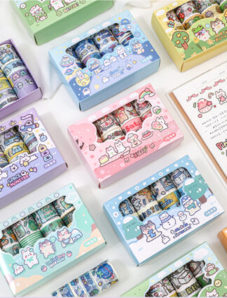 20Rolls/ Box Cute Cartoon Animal Washi Tape Set