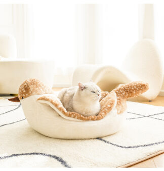 Warm Sofa Beds Winter Fleece Pet Cute Sparrow Shape