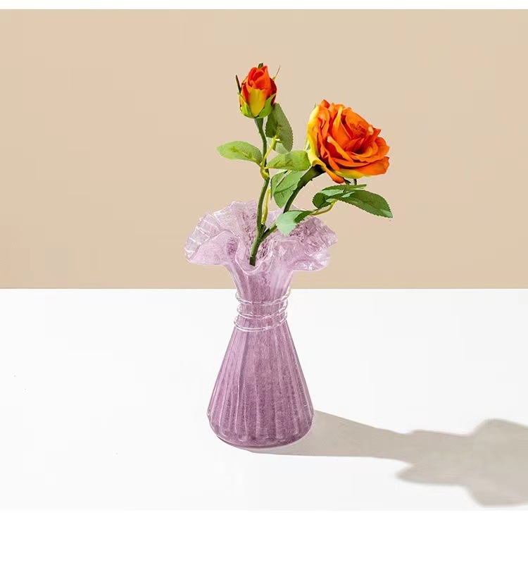 Modern Luxury Handmade Lace Vase, Purple