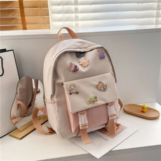 Korean Harajuku Campus Backpack Pink