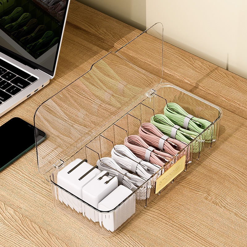 Transparent Plastic Data Line Container For Stationery - Image 2