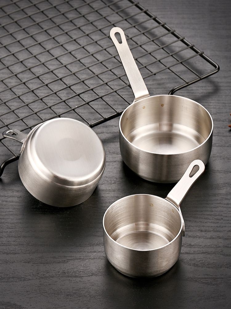 304 Stainless Steel Mini Milk Coffee Heating Pot, 2 PCS - Image 4