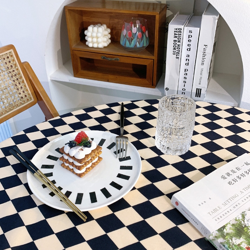 Checkerboard Plaid Tablecloth Light Luxury High-end - Image 2