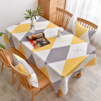 Color Prism Simple Geometric Tablecloth Waterproof Oxford Cloth