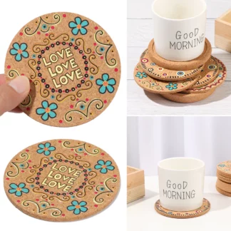 Durable Mug Holder Tea Coasters, Love