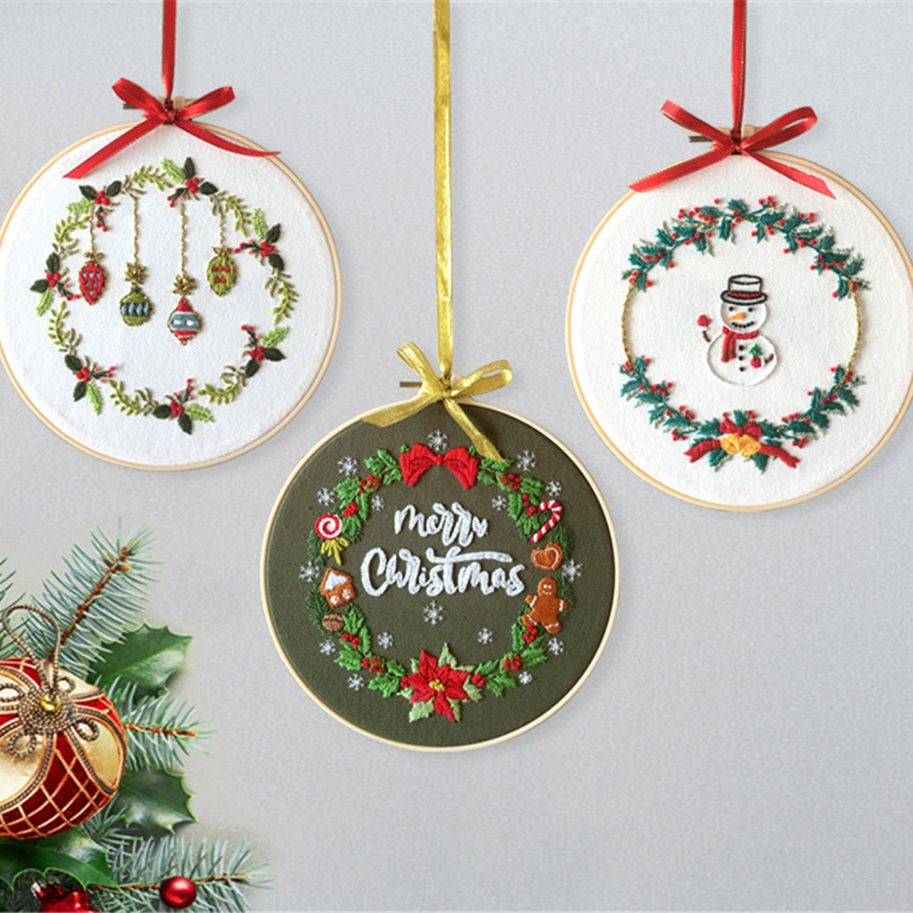 Christmas Embroidery Stitch Starter Kit DIY Handmade - Image 3