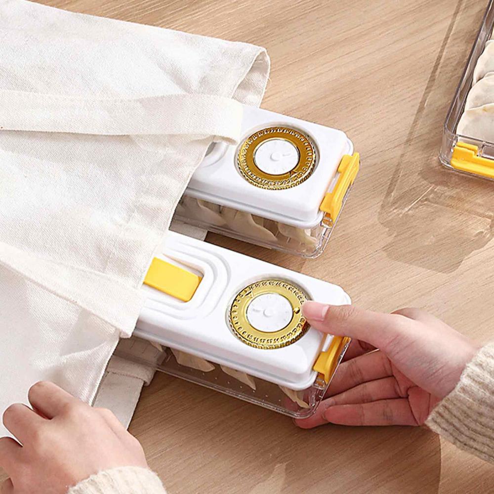 2-Tier Clear Dumpling Storage Box Stackable Container - Image 2