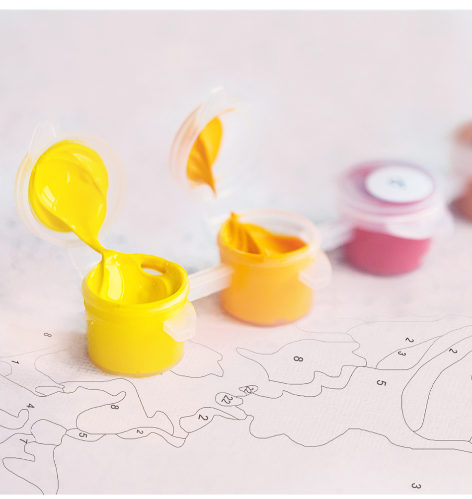 Colorful Cat Frame Acrylic Paint With Numbers - Image 2