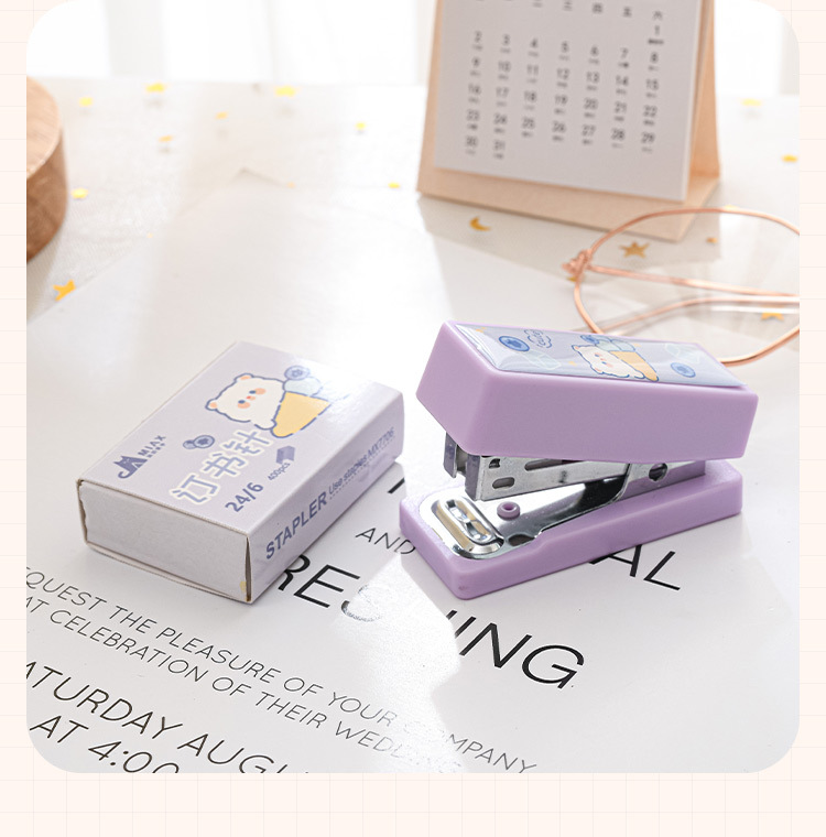 Mini Cute Rabbit Bear Stapler Set - Image 6