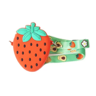 Cartoon Fruit Silicone Strawberry Children's Shoulder Bag