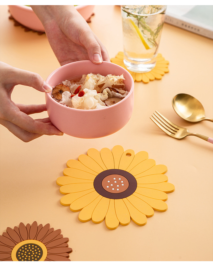 Sunflower Heat Insulation Cup Coaster Non-Slip - Image 4