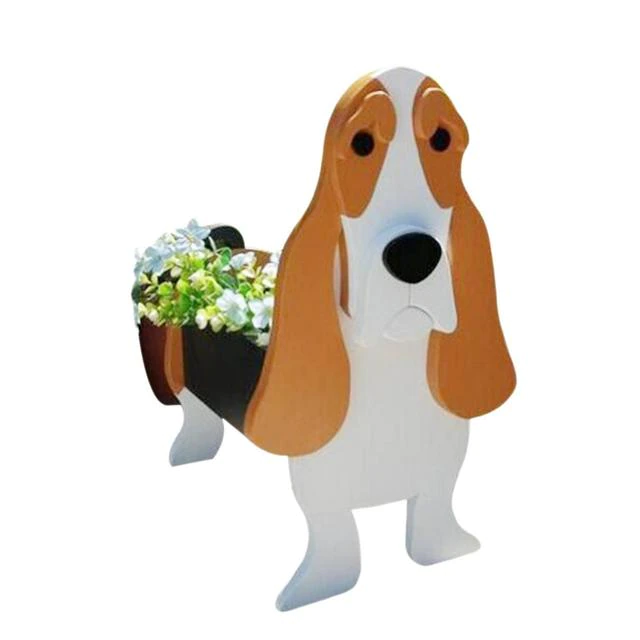 Garden Flower Pot Dog Planter, Beagle