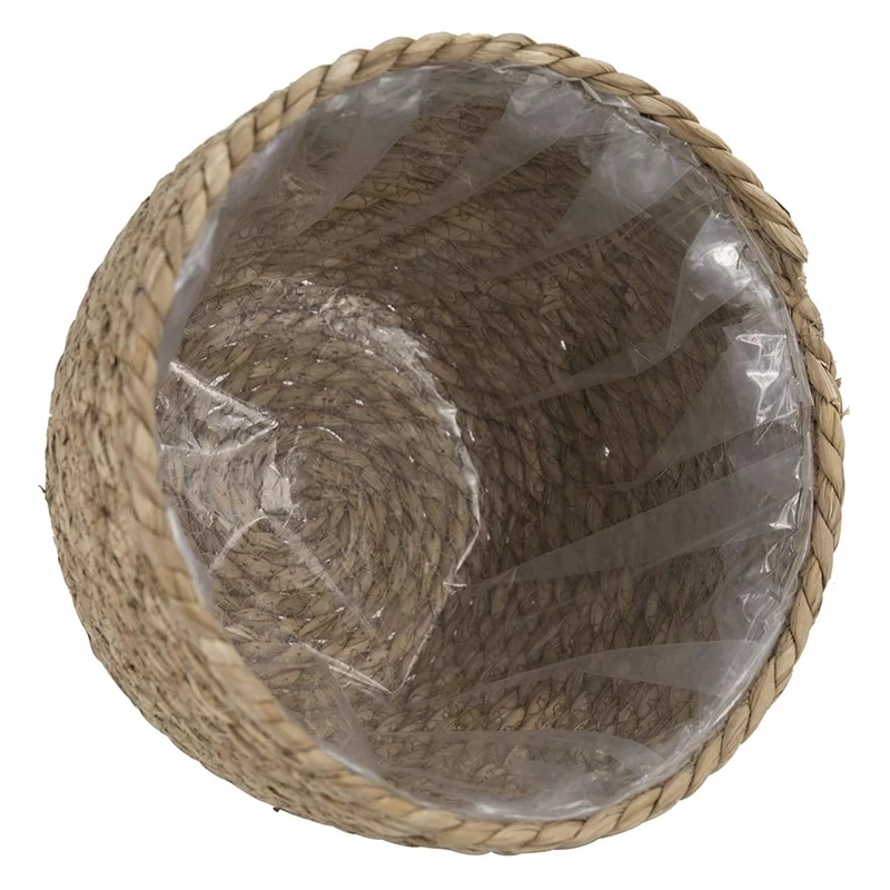 Straw Weaving Plant Basket, Sized S - Image 4