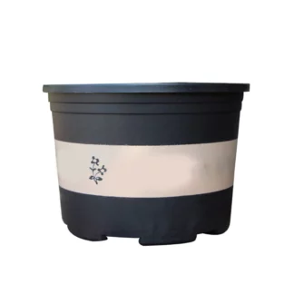 Round Short Large Maceteros Grandes Flower Pot, Black S