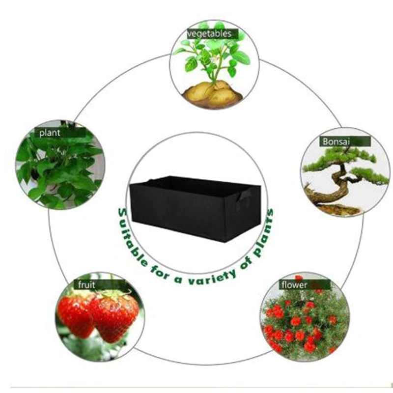 Rectangular Felt Material Vegetable Grow Bag, Sized S - Image 3