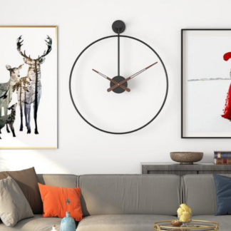 Home Living Room Decoration Luxury Large Wall Clock, 40cm, Black