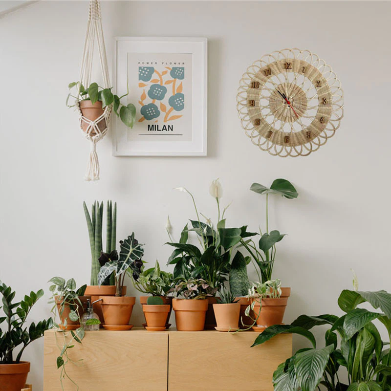 Handwoven Rattan Wall Decorative Clock - Image 4