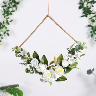 Hoop Wreath Artificial Flower and Vine Wreaths Garlands Wall Hanging Pendant