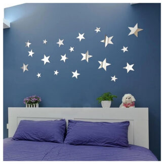 20PCS Acrylic Star Mirror Wall Sticker Reflective Waterproof Mirror Stickers
