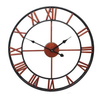 Home Living Room Decor Vintage Large Wall Clock Iron Roman