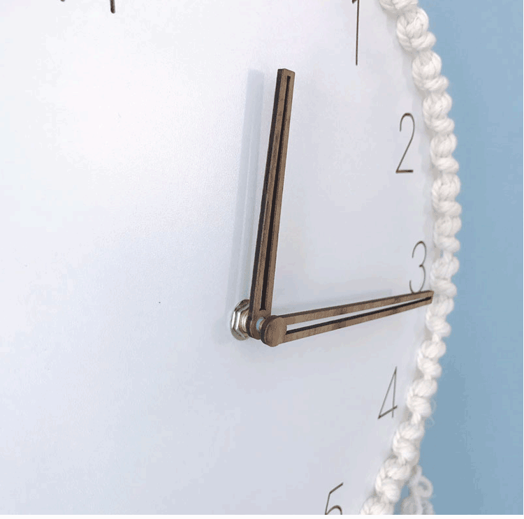 Bohemian Feather White Wall Clock - Image 3