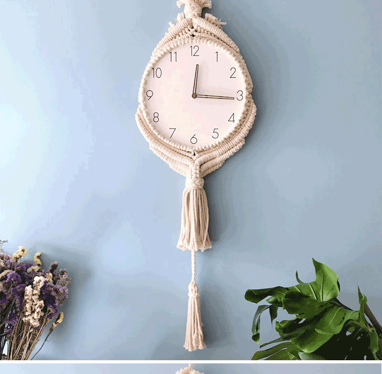 Bohemian Feather White Wall Clock - Image 7
