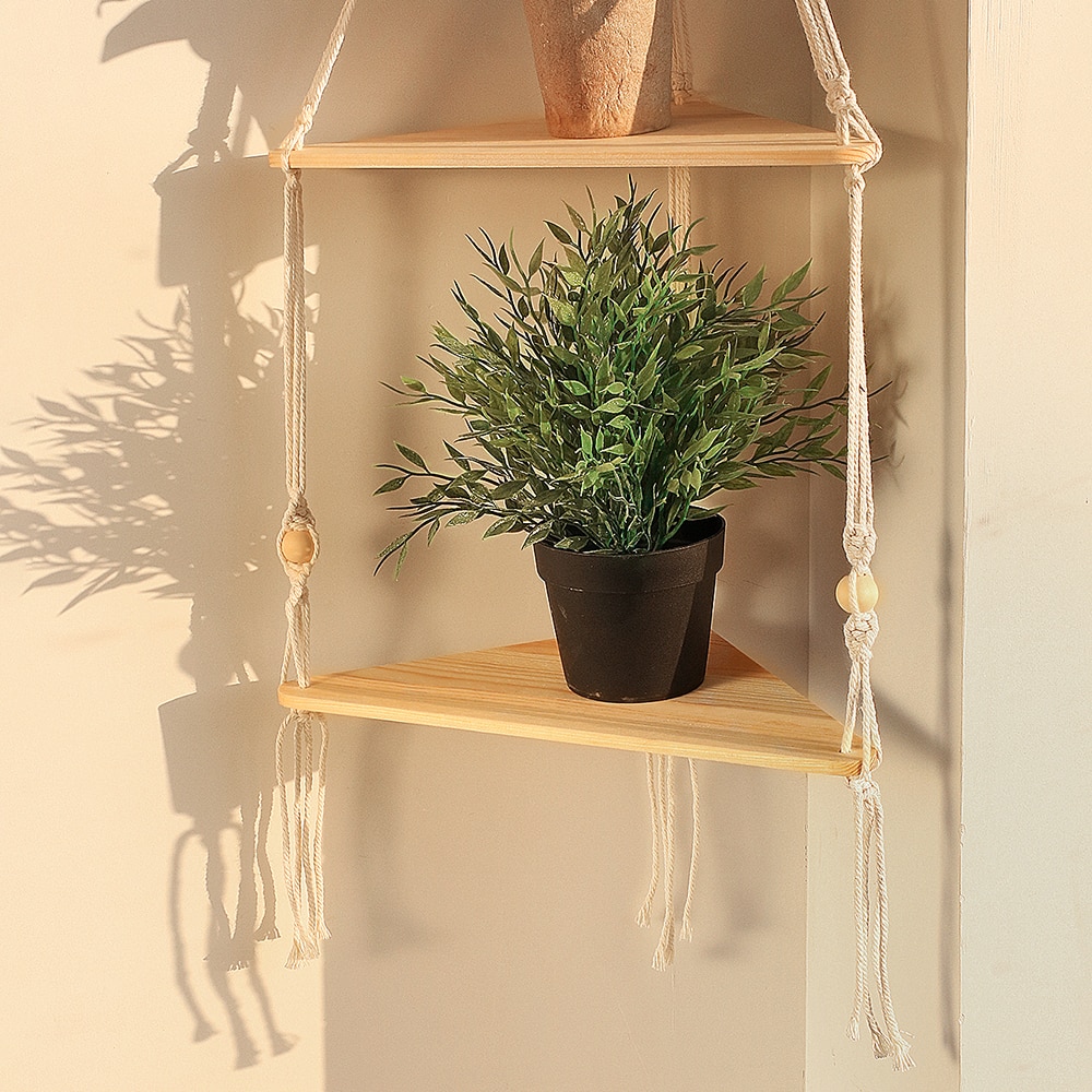 Floating Shelves Wood Stand Boho Home Decor - Image 5