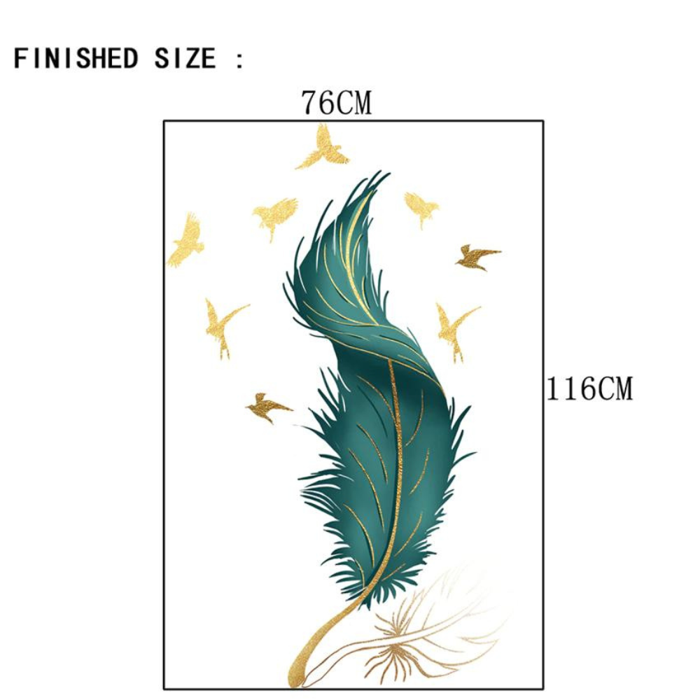 Green Feathers Bird Creative Wall Stickers - Image 4