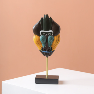 African Abstract Face Marsk Sculpture Monkey Statue Modern Art Figurines
