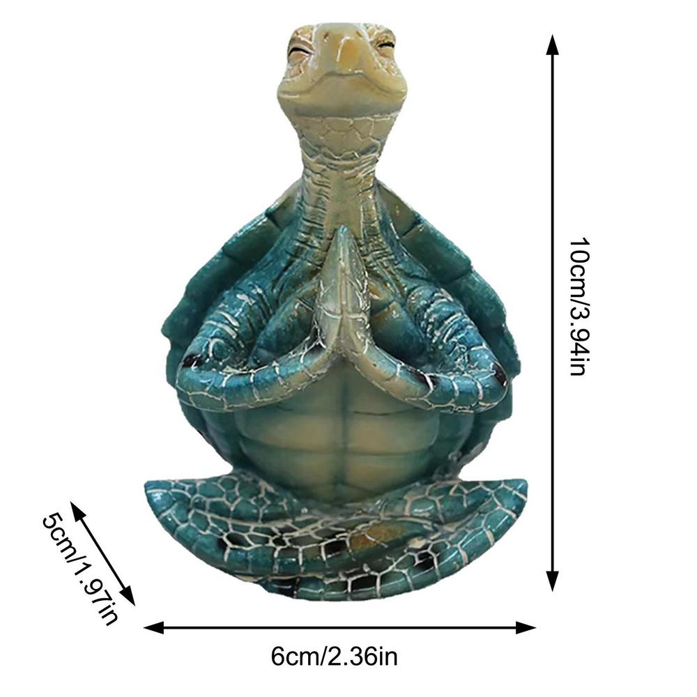 Yoga Statue Peacefulness Meditating Sea Turtle Miniatures Figurine - Image 3