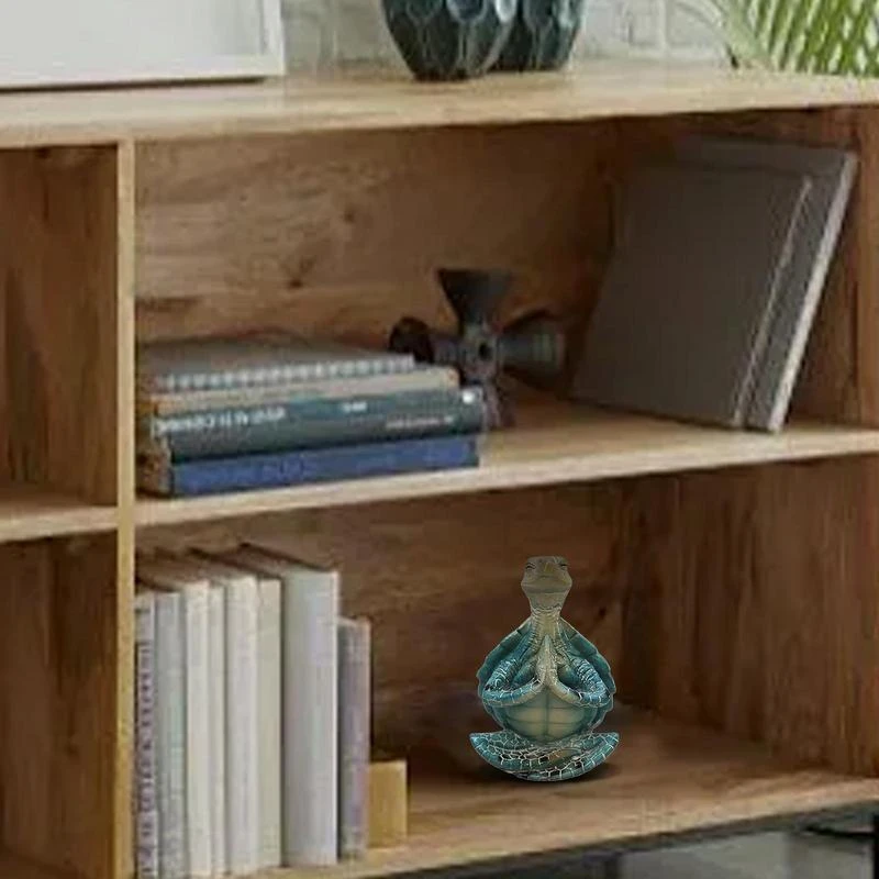 Yoga Statue Peacefulness Meditating Sea Turtle Miniatures Figurine - Image 2