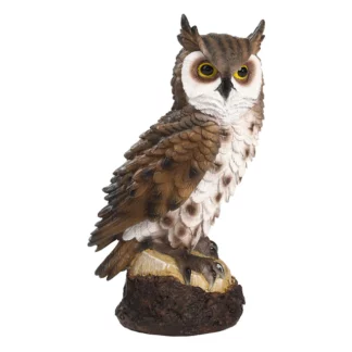 Resin Owl Statue Bird Garden Sculpture Art Figurine Decorations