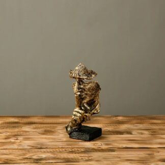 Nordic Creative Silence Is Gold Statue Resin Figurine