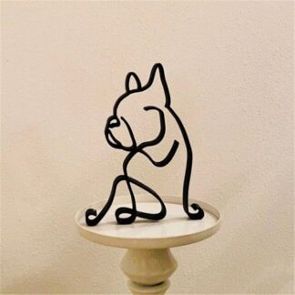 Dog Art Sculpture Simple Metal Dog Abstract Art Sculpture Home Decor