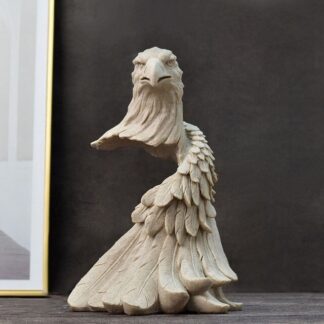 Retro American Antique Copper Resin Eagle Head Figurines