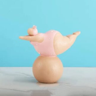 Abstract Resin Fat Lady Yoga Figurines