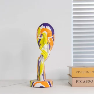 Resin Abstract Human Face Mask Figurines
