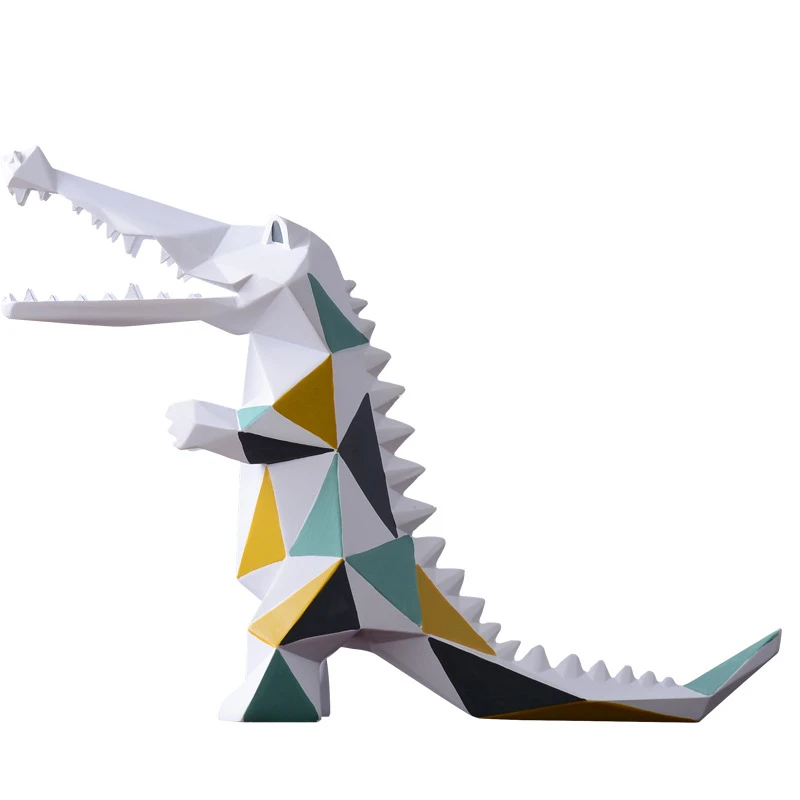 Creative Geometric Crocodile Small Ornaments Home Decorations - Image 4