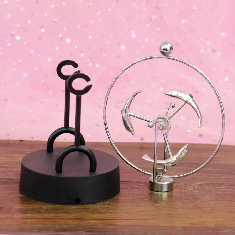 Newton Cradle Pendulum Ball Rotating Perpetual Motion Machine Decoration - Image 3