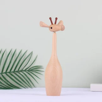 Imported Beech Wood Ornaments Giraffe Home Decoration