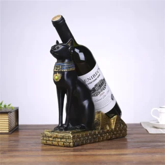 Resin Egyptian Cat God Creative Wine Rack Home Decoration