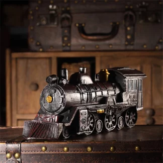 Resin Ancient Train Statue Sculpture Figurine Home Decoration
