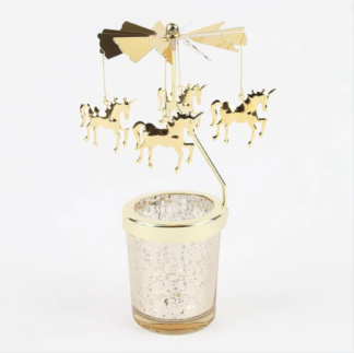 Gold Romantic Valentine's Day Gift Rotating Candlestick