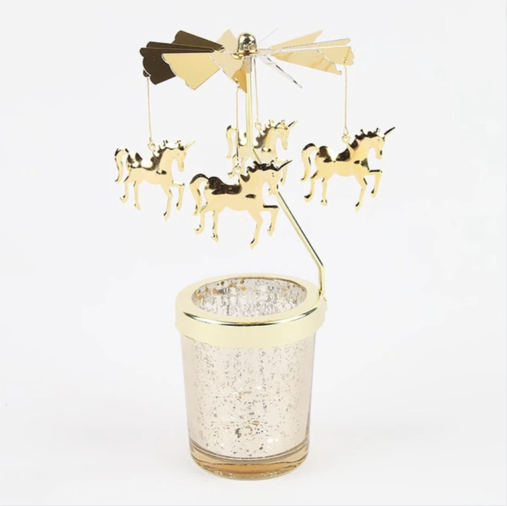 Gold Romantic Valentine's Day Gift Rotating Candlestick