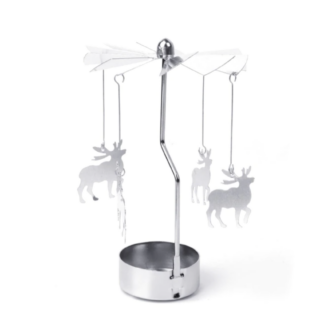 Rotary Spinning Tealight Candle Metal Tea light Holder, Deer